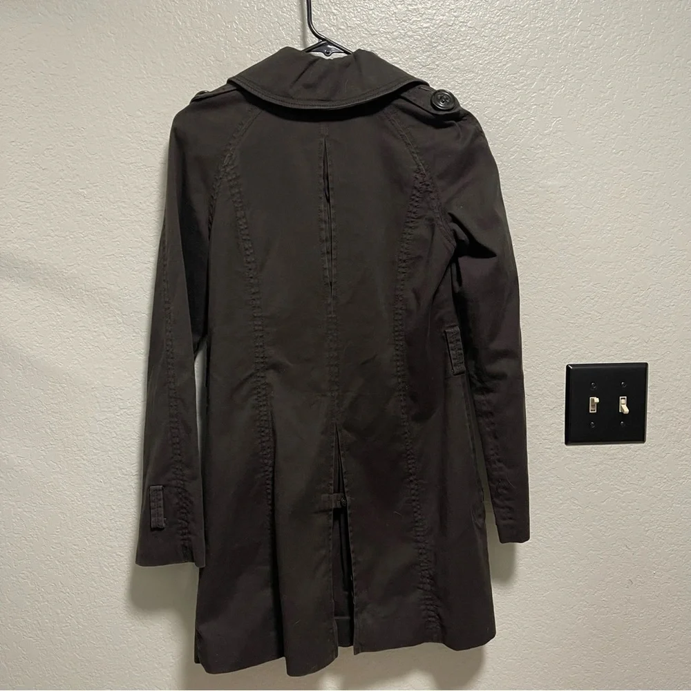 Zara Basic Chocolate Brown/Coffee Trench coat Size EXTRA SMALL